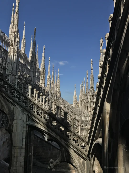 Between the spires