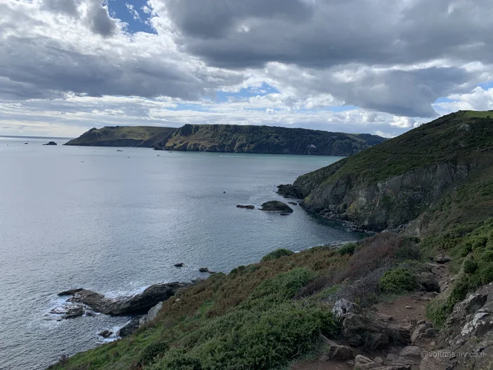 Coastal path beneath cloud